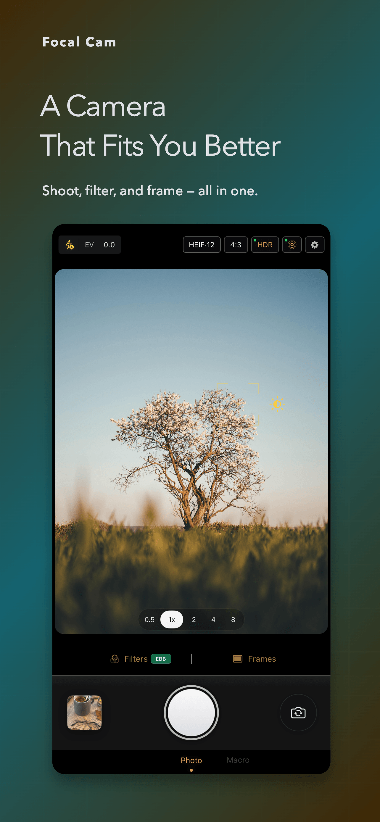 Focal Cam englische Haupt-Werbegrafik